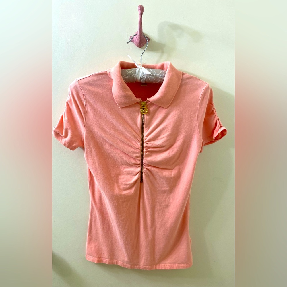 Michael Kors Collared Pink Top